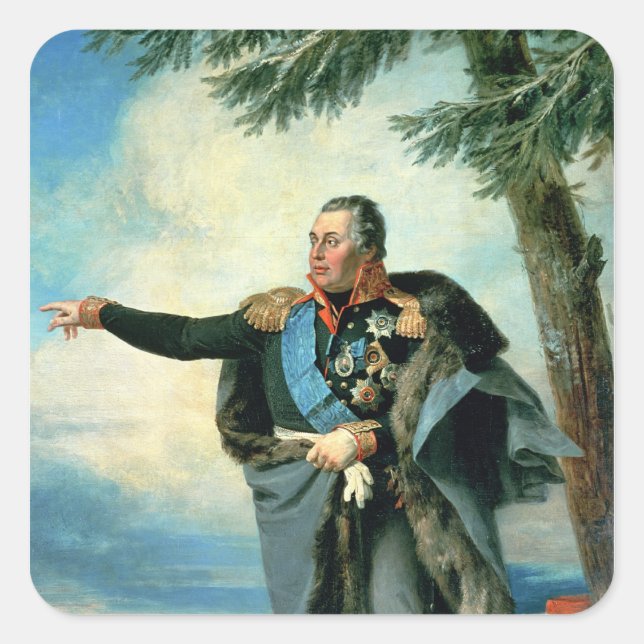 Mikhael Ilarionovich Golenichtchev Kutuzov Square Sticker (Front)