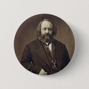 Mikhail Bakunin Russian Anarchist by Nadar 2 Inch Round Button