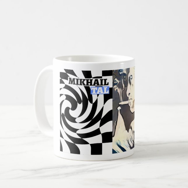 Mikhail Tal Chess Coffee Mug (Front Left)