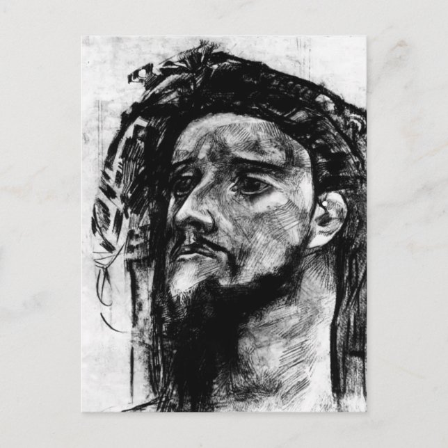 Mikhail Vrubel- Head of Prophet Postcard (Front)