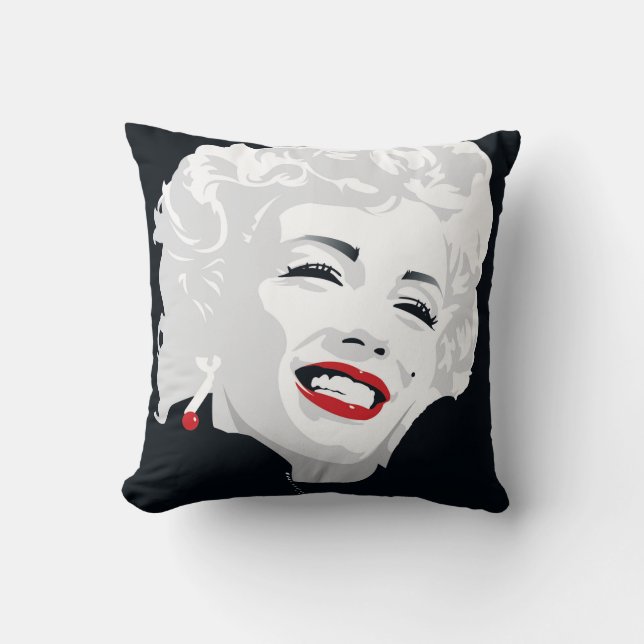 Miki Marilyn Throw Pillow (Front)