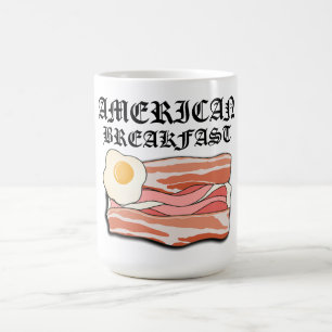 Mikitiez american breakfast bacon egg july picnic coffee mug