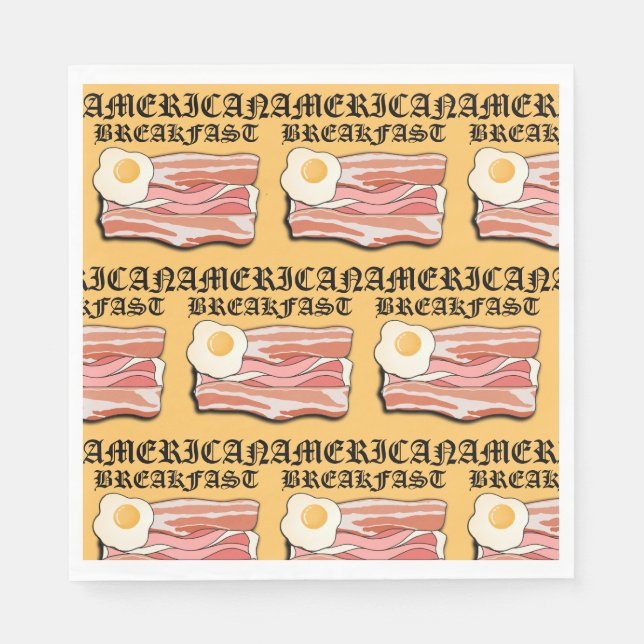 Mikitiez american breakfast bacon egg july picnic napkin (Front)