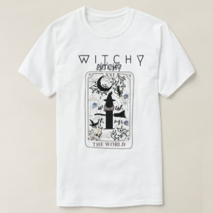 Mikitiez basic witch witchy wizard tarotcard black T-Shirt