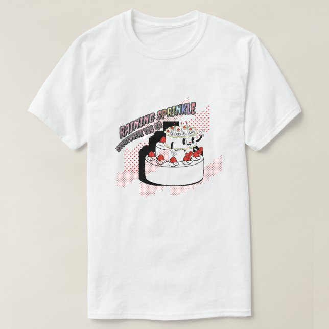 Mikitiez Birthday Celebratingseason sprinkle cake T-Shirt (Design Front)