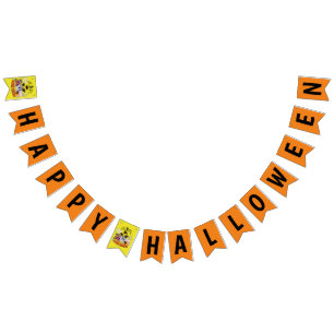 Mikitiez black cat spooky halloween vibes ghouls  bunting flags