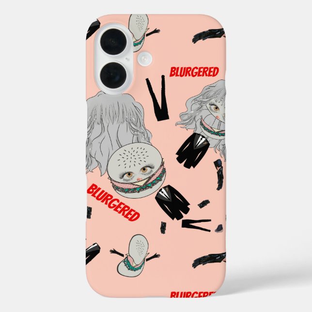 Mikitiez blonde hairbun pinky blur suit tie Case-Mate iPhone case (Back)