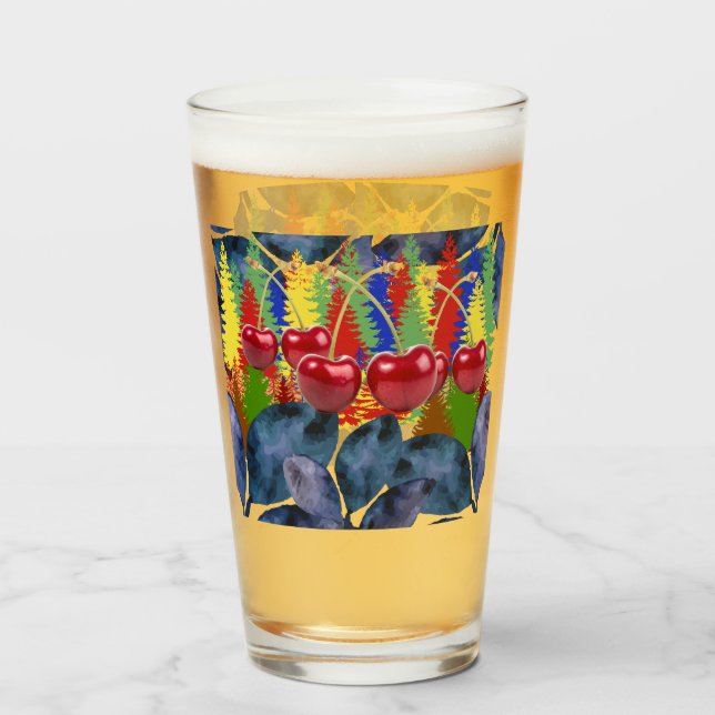 Mikitiez cheery vintage fall retro art glass (Back Filled)