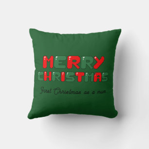Mikitiez Christmasgame vintage dad elf santaclaus Throw Pillow