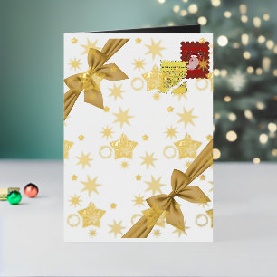 Mikitiez Christmasnoel angle gift star Foil Holiday Card
