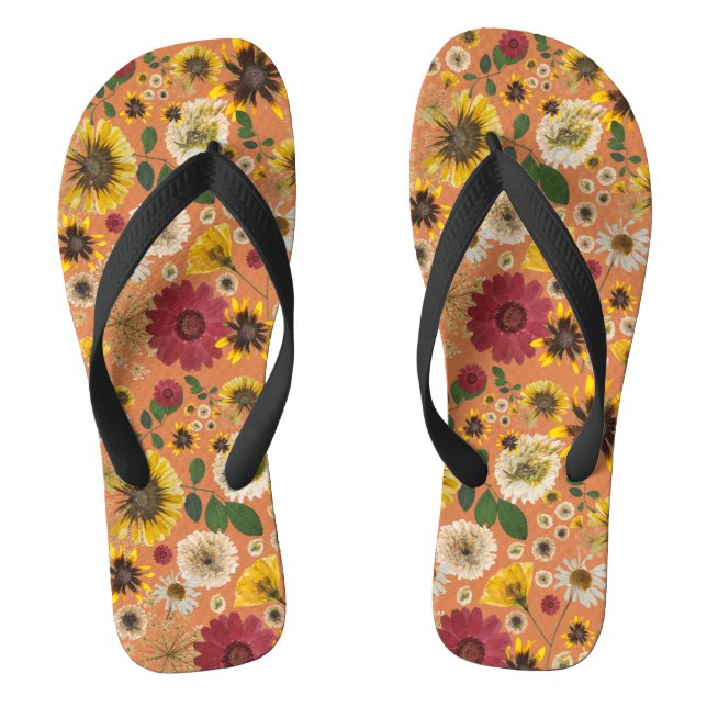 Mikitiez earthday nature selflove rose flower  flip flops (Footbed)