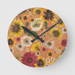 Mikitiez earthday nature selflove rose flower round clock