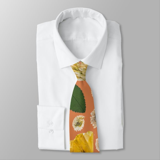 Mikitiez earthday nature selflove rose flower tie (Tied)