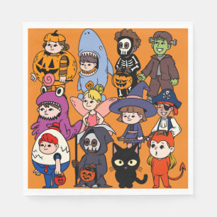 Mikitiez fairy shark wizard grimreaper frankenstei napkin