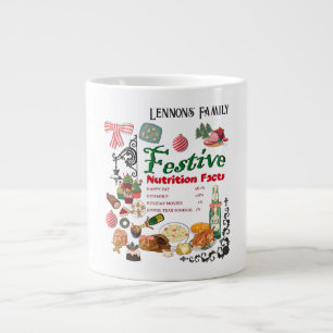 Mikitiez festivechristmas recipe baking holiday large coffee mug