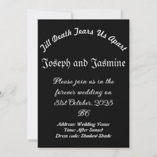 Mikitiez gothic halloween wedding soulmate vintage invitation