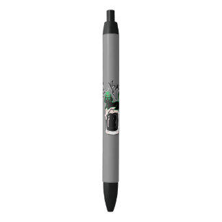 Mikitiez green mint lucky blackcat saintpatrick black ink pen