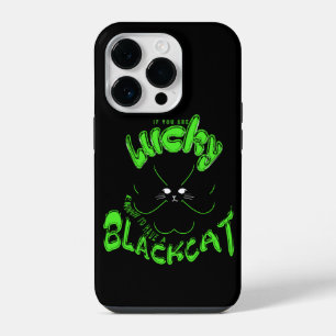 Mikitiez green mint lucky blackcat saintpatrick  iPhone 14 pro case