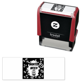 Mikitiez halloween espresso witch coffeeshop self-inking stamp