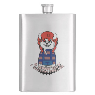 Mikitiez halloween movie night scarly classic hip flask
