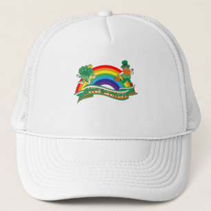 Mikitiez irish clover green st.patrick'sday lucky trucker hat
