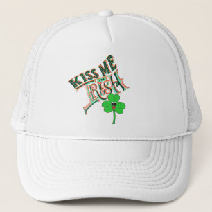 Mikitiez irish clover green st.patrick'sday lucky trucker hat