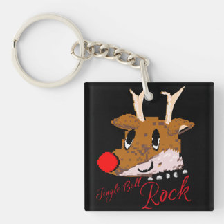 Mikitiez jinglebellrock punk gothmas reindeer keychain