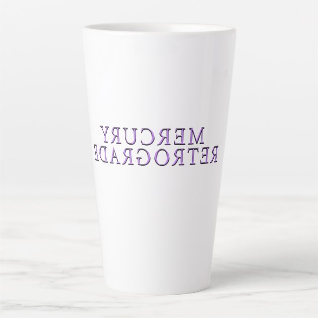 Mikitiez lavender mercuryretrograde galaxy astro latte mug (Front)