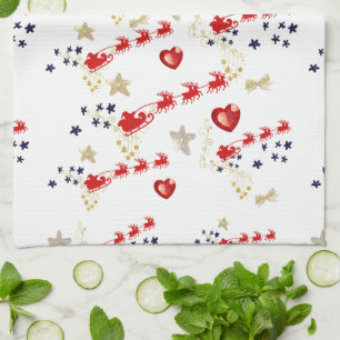 Mikitiez magic wish holiday christmas luxury kitchen towel