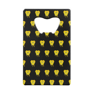 Mikitiez melt yellow heart smile friendship credit card bottle opener