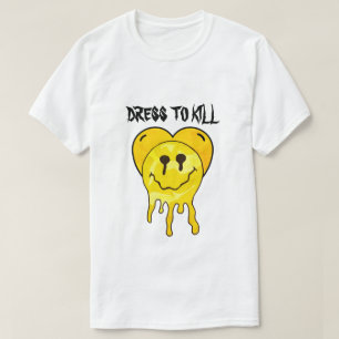 Mikitiez melt yellow heart smile friendship T-Shirt