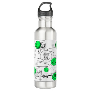 Mikitiez meow summer cat party beach 710 ml water bottle