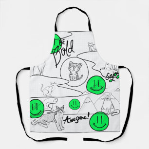 Mikitiez meow summer cat party beach apron