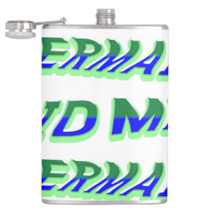 Mikitiez ocean mermaid venus sea blue hip flask