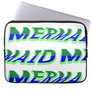 Mikitiez ocean mermaid venus sea blue laptop sleeve
