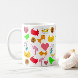 Mikitiez origami cancer summer jewel animal cat  coffee mug