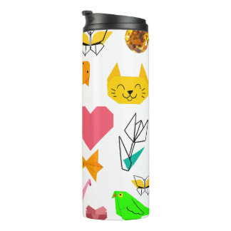Mikitiez origami cancer summer jewel animal cat thermal tumbler