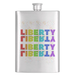 Mikitiez PE olympics doughnut rainbow sport lgbtqi Hip Flask