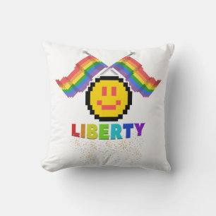 Mikitiez PE olympics doughnut rainbow sport lgbtqi Throw Pillow