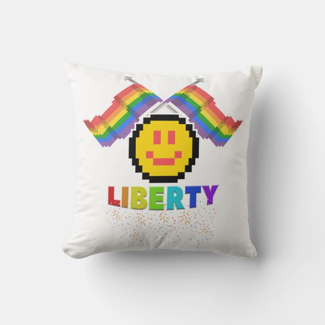 Mikitiez PE olympics doughnut rainbow sport lgbtqi Throw Pillow (Front)