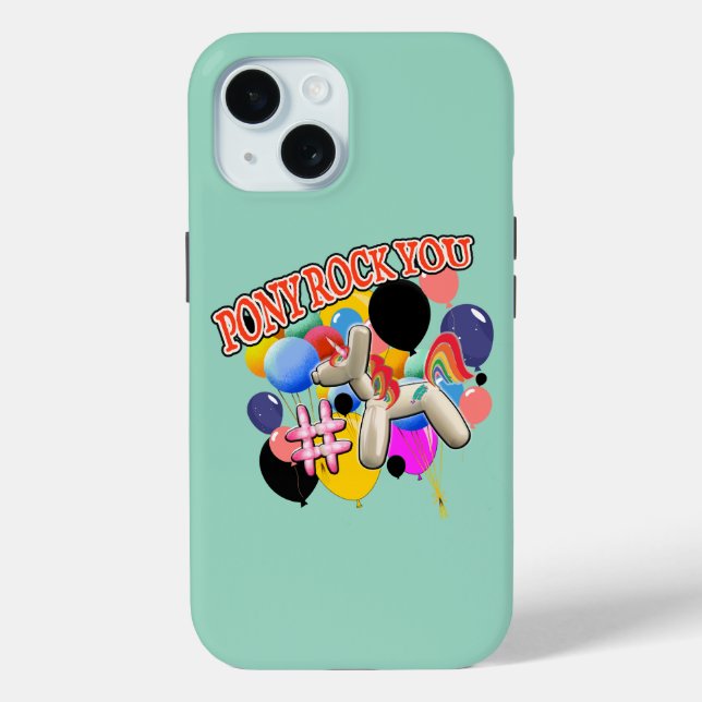 Mikitiez pony discoball balloon party theme Case-Mate iPhone case (Back)