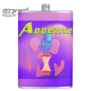 Mikitiez red skull toxic apple vegan summer hip flask