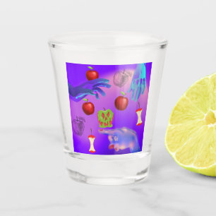 Mikitiez red skull toxic apple vegan summer shot glass