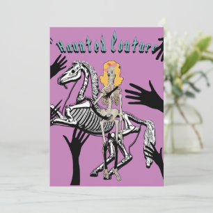 Mikitiez renaissance costume spooky vibes skull  invitation