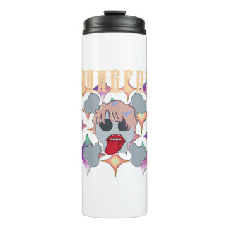 Mikitiez rock star skull red birthday redlip thermal tumbler
