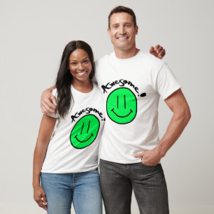 Mikitiez smiley face school summer spring green  T-Shirt