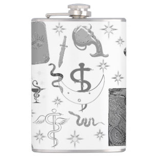 Mikitiez snake snakeperson wizard witch magic hip flask