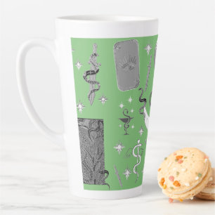 Mikitiez snake snakeperson wizard witch magic  latte mug