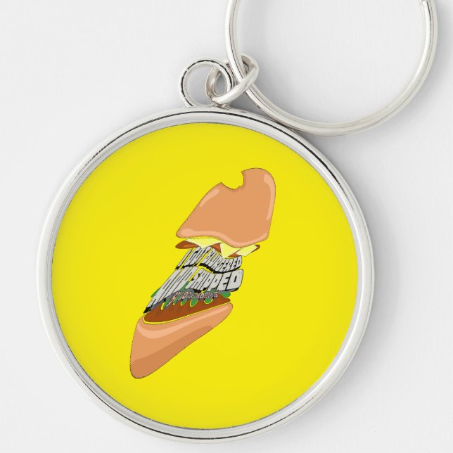 Mikitiez space dolly skull burger chips frenchfrie keychain (Front)