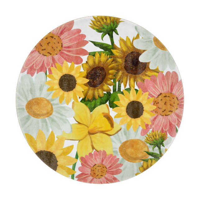 Mikitiez summer flower vacation cutting board (Front)